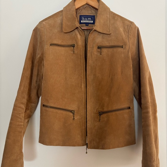 B.U.M. Women's Tan Suede Jacket - Picture 1 of 3